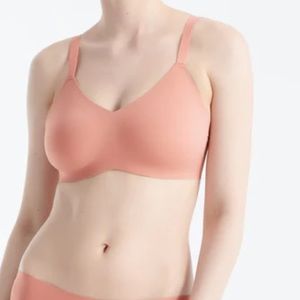 Knix wireless bra in Pink Ginger